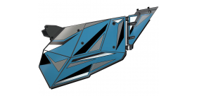 ALUMINUM DOOR GRAPHICS - ELECTRIC BLUE METALLIC BY POLARIS