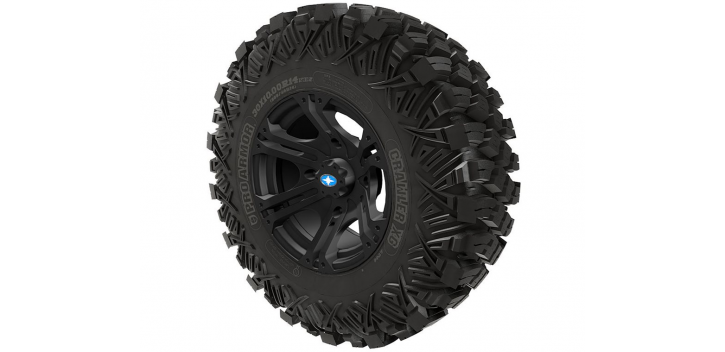 PRO ARMOR CRAWLER XG TIRE WITH SIXR WHEEL- MATTE BLACK