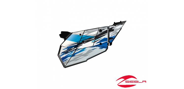 RZR STOCK CONTINUATION GRAPHICS- TURBO WHITE BY POLARIS
