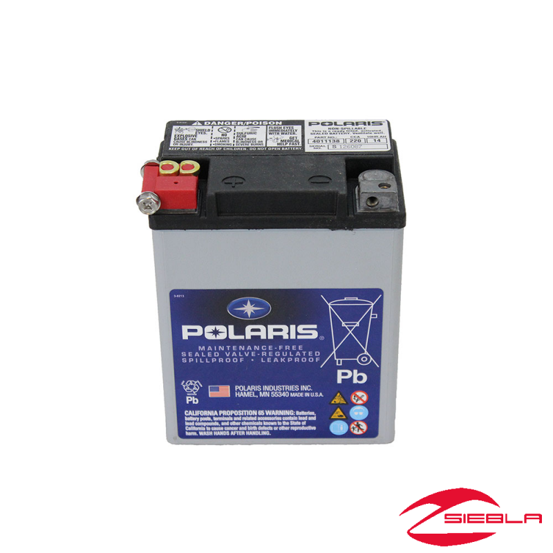 POLARIS BATTERY-SEALED SPORTSMAN 400/450/500/570 14AH - Polaris Accesorios Recambios Tienda Online