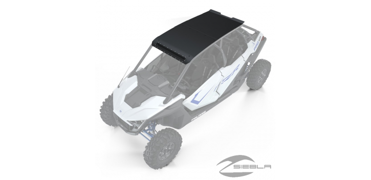 4-Seat Light Pocket Aluminum Roof, Matte Black