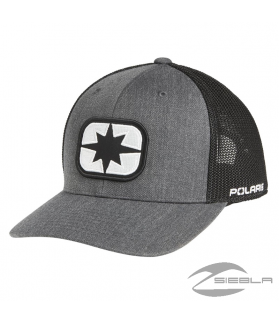 Ellipse Patch Trucker Hat, Gray
