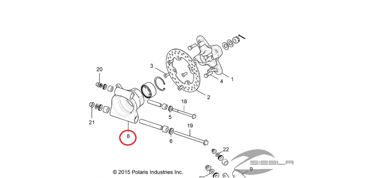 5139979 BUJE RODAMIENTO RUEDA POLARIS RZR GENERAL TRASERO IZQUIERDO SELLADO