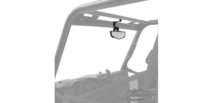 Weatherproof convex rearview mirror