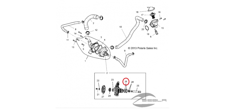 WATER PUMP O-RING POLARIS 1000 AND 900 ENGINE